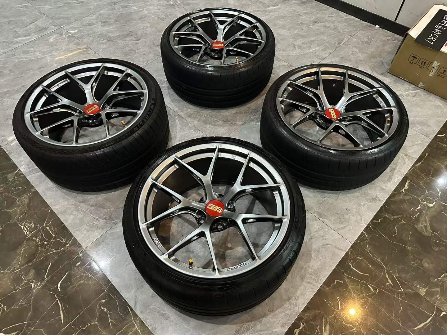 🇯🇵 BBS FI-R 20" Diamond Black DB Forged Monoblock Wheels Set - Pre-owned