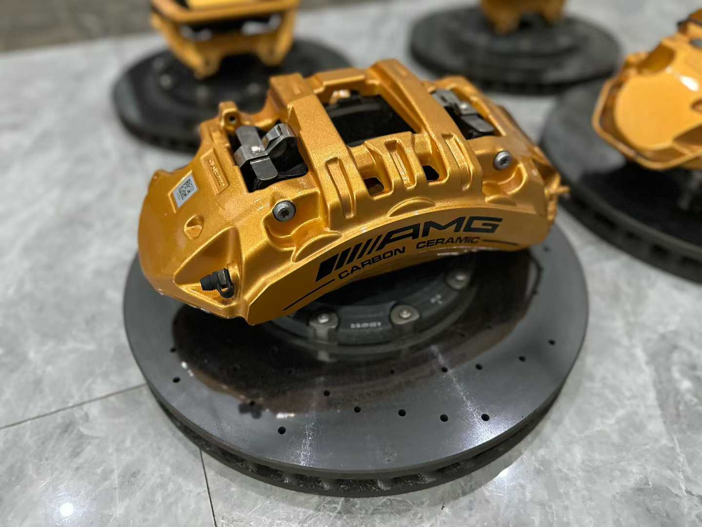 Mercedes-AMG E63S (W213) Genuine Carbon Ceramic Brake Kit - Gold Calipers Set - Pre-owned