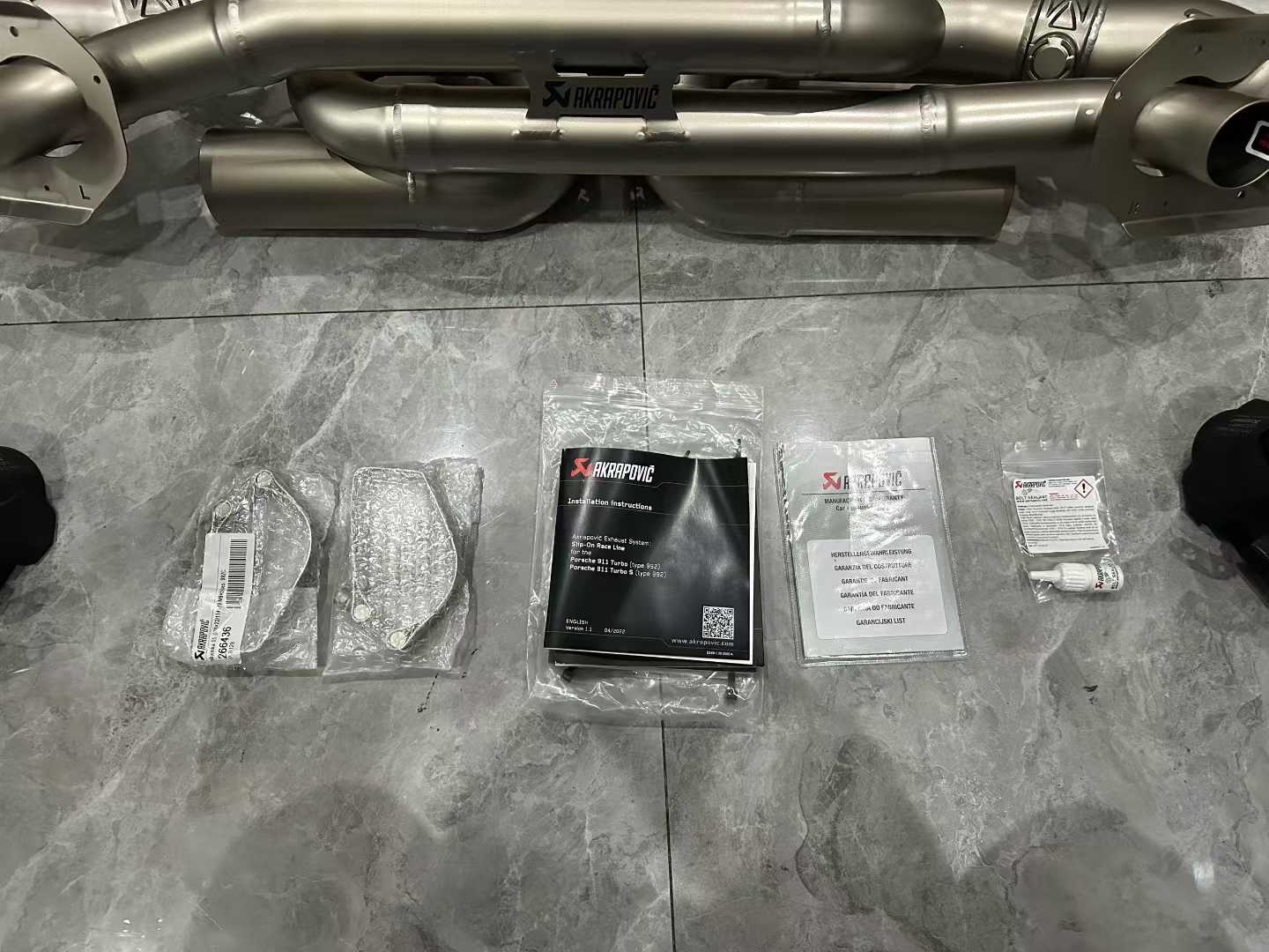 Porsche 911 (992) Turbo S Akrapovič Titanium Evolution Line Full Exhaust System - Pre-owned
