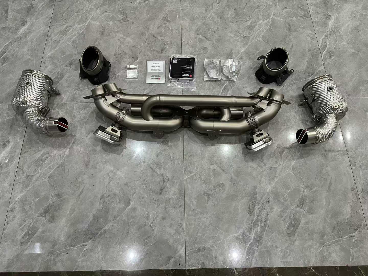 Porsche 911 (992) Turbo S Akrapovič Titanium Evolution Line Full Exhaust System - Pre-owned